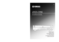 Yamaha DVDC-996 - Owners Manual 